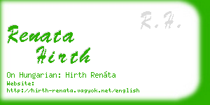 renata hirth business card
