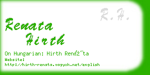 renata hirth business card